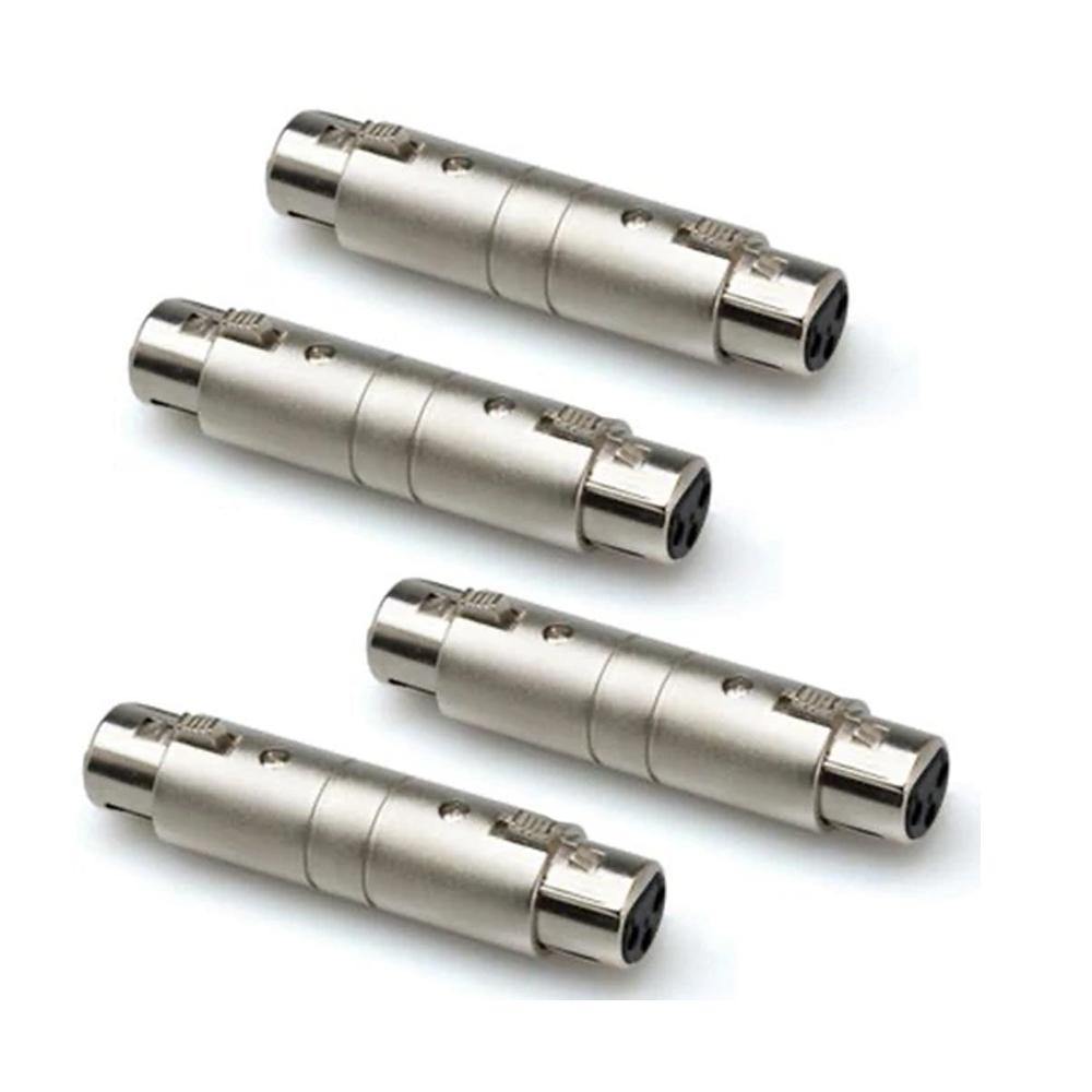4 x XLR Female to Female Coupler Connecter Joiner - DY Pro Audio