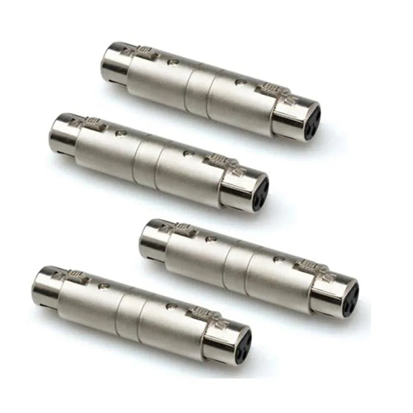 4 x XLR Female to Female Coupler Connecter Joiner - DY Pro Audio