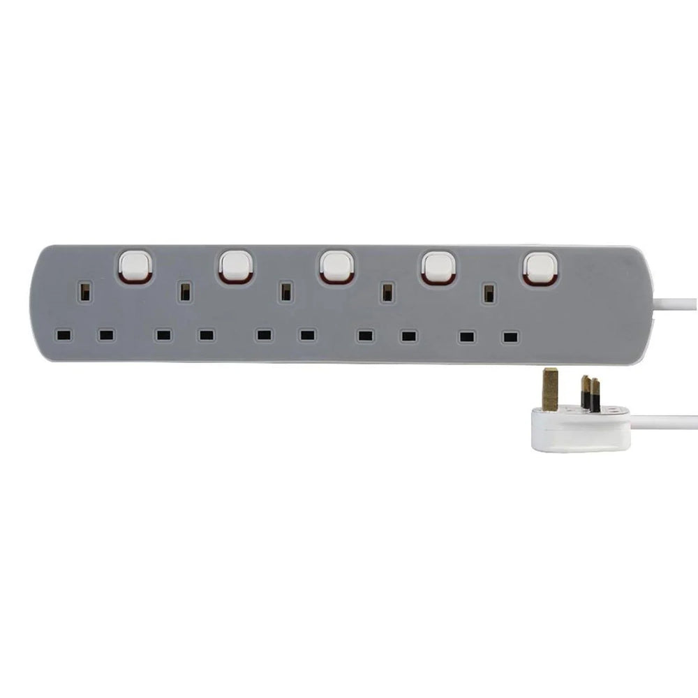 5 Gang Mains Extension Lead Switched 5m - DY Pro Audio