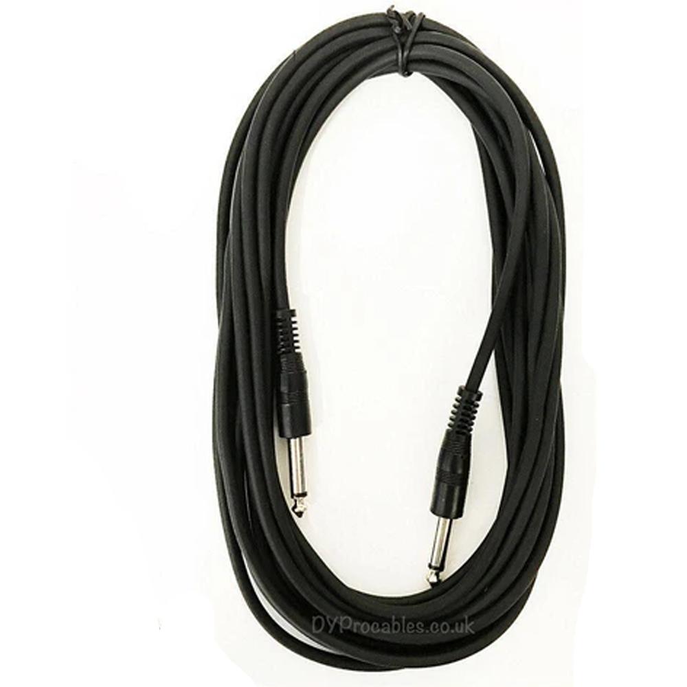 6m PULSE Coloured Guitar Amp lead Cable 6.35mm Mono Jack Plug 6.3mm Keyboard - DY Pro Audio