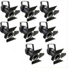 8 x Black Pulse PAR16 Birdie Can 230v Parcan Lantern DJ Spotlight WITH BARN DOORS