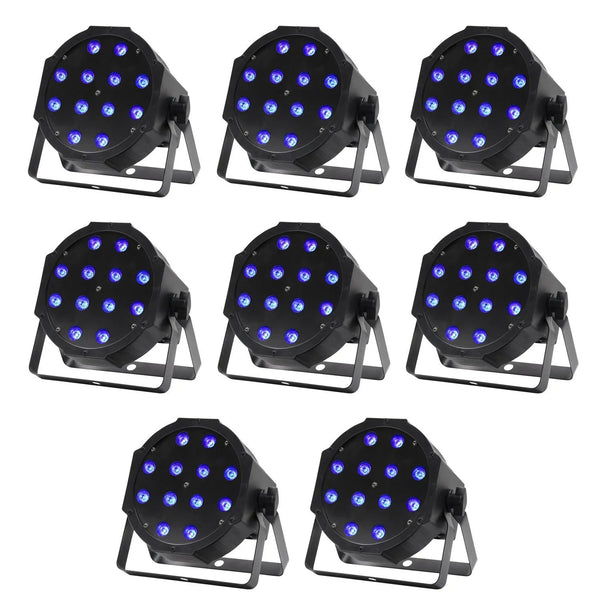 8 x Equinox MaxiPar Tri MKII Par Cans