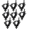 8 x Equinox TC25B Aluminium 25kg Black Half Coupler 33mm-38mm Truss Clamp - DY Pro Audio