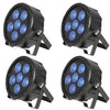 8 x QTX PAR180 RGB 180W COB High Powered LED DJ DMX Par Can Light - DY Pro Audio