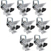 8 x Silver Pulse PAR16 Birdie Can 230v Parcan Lantern Spotlight With Barn Doors