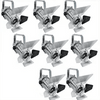 8 x Silver Pulse PAR16 Birdie Can 230v Parcan Lantern Spotlight With Barn Doors