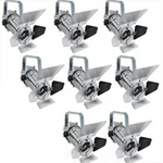 8 x Silver Pulse PAR16 Birdie Can 230v Parcan Lantern Spotlight With Barn Doors - DY Pro Audio