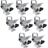 8 x Silver Pulse PAR16 Birdie Can 230v Parcan Lantern Spotlight With Barn Doors - DY Pro Audio