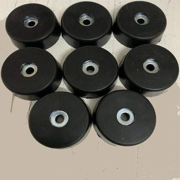 8 x Tapered Rubber Cabinet Feet 38mm x 13mm with Steel Washers