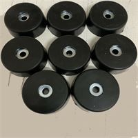 8 x Tapered Rubber Cabinet Feet 38mm x 13mm with Steel Washers - DY Pro Audio