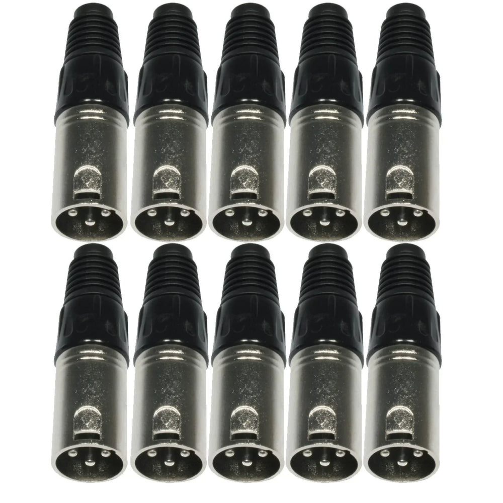 Accu - Case 10 x Male XLR Plugs