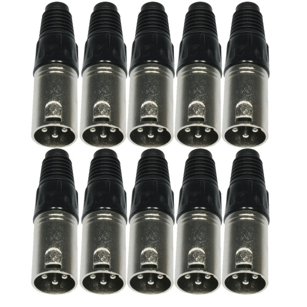 Accu - Case 10 x Male XLR Plugs