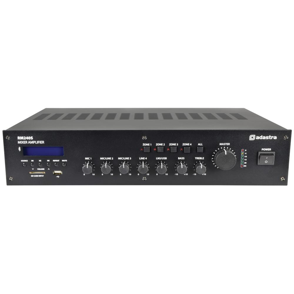Adastra RM240D 100v 240w Line Mixer Amplifier Amp with Bluetooth - DY Pro Audio