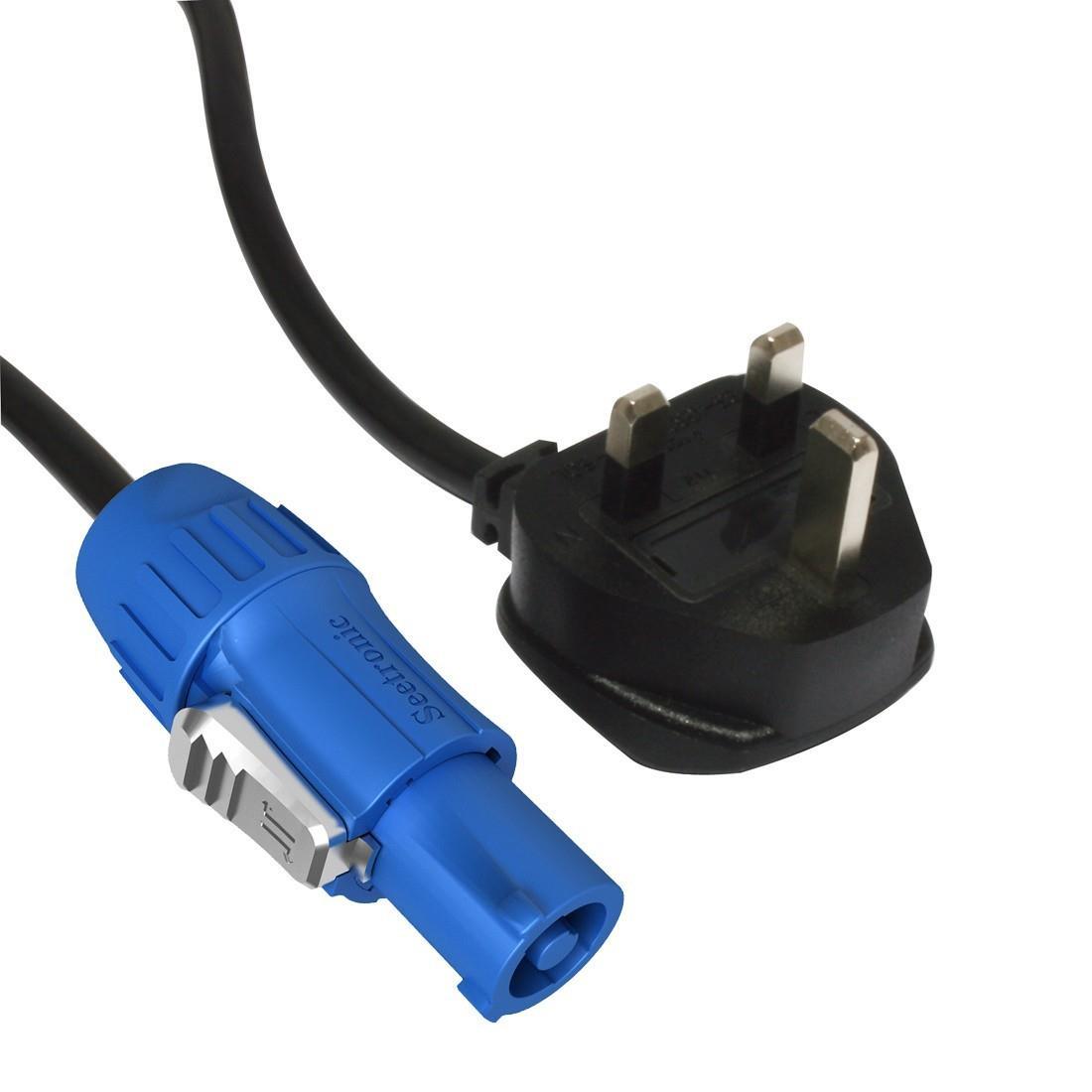 ADJ 2m Powercon Lead 13a UK Plug - DY Pro Audio