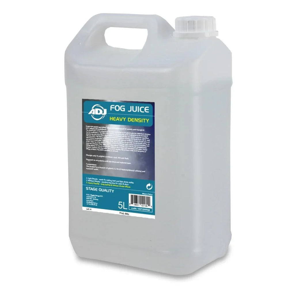 ADJ Fog Juice 3 Heavy Fog Fluid 5L - DY Pro Audio
