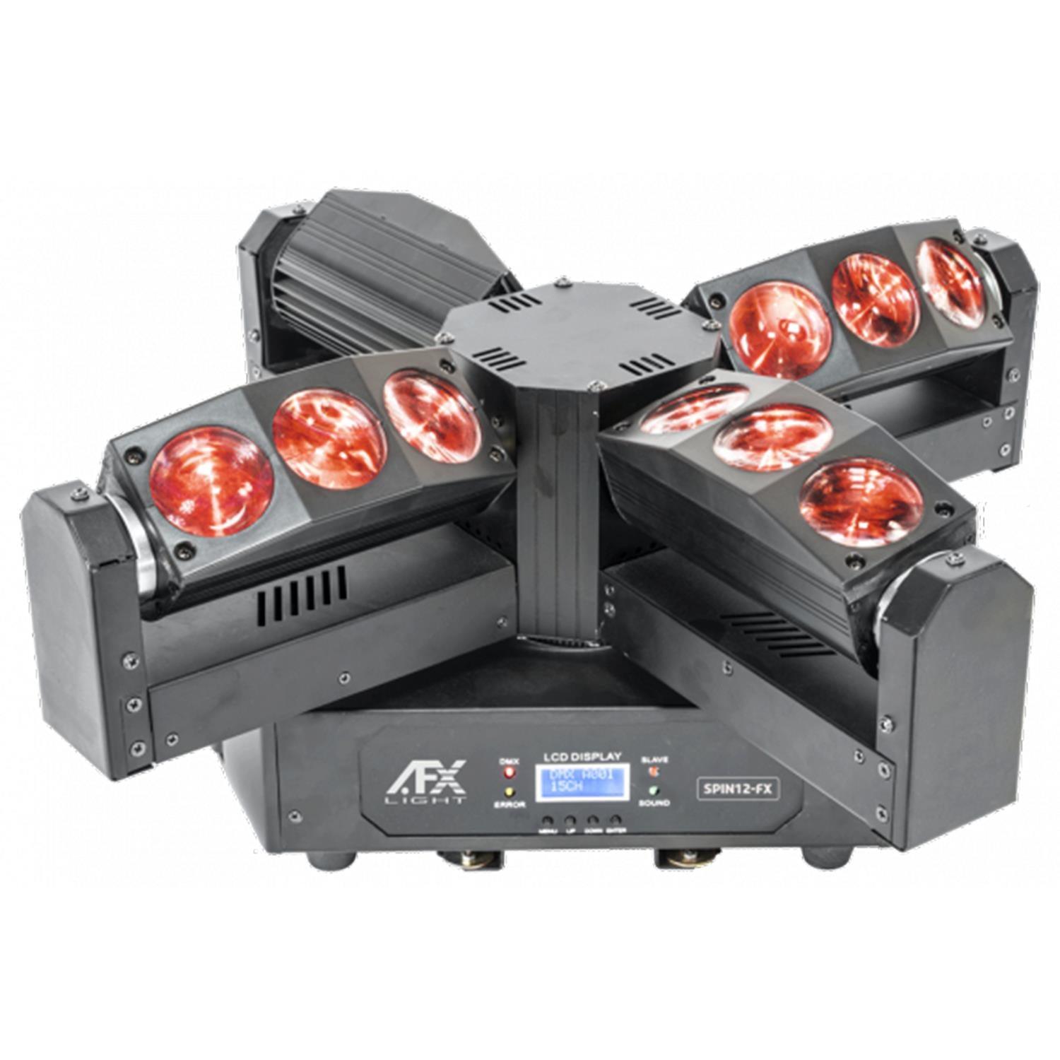 AFX Spin12-FX 4-Head LED Moving Head with Endless Rotation - DY Pro Audio