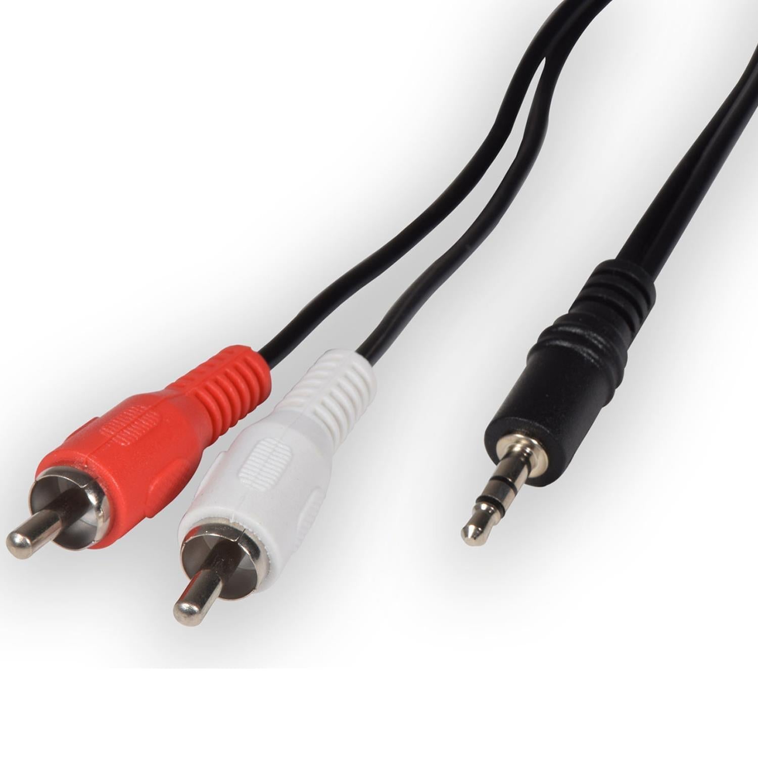 AV:Link 3.5mm stereo plug to 2 x RCA plugs lead 1.2m - DY Pro Audio