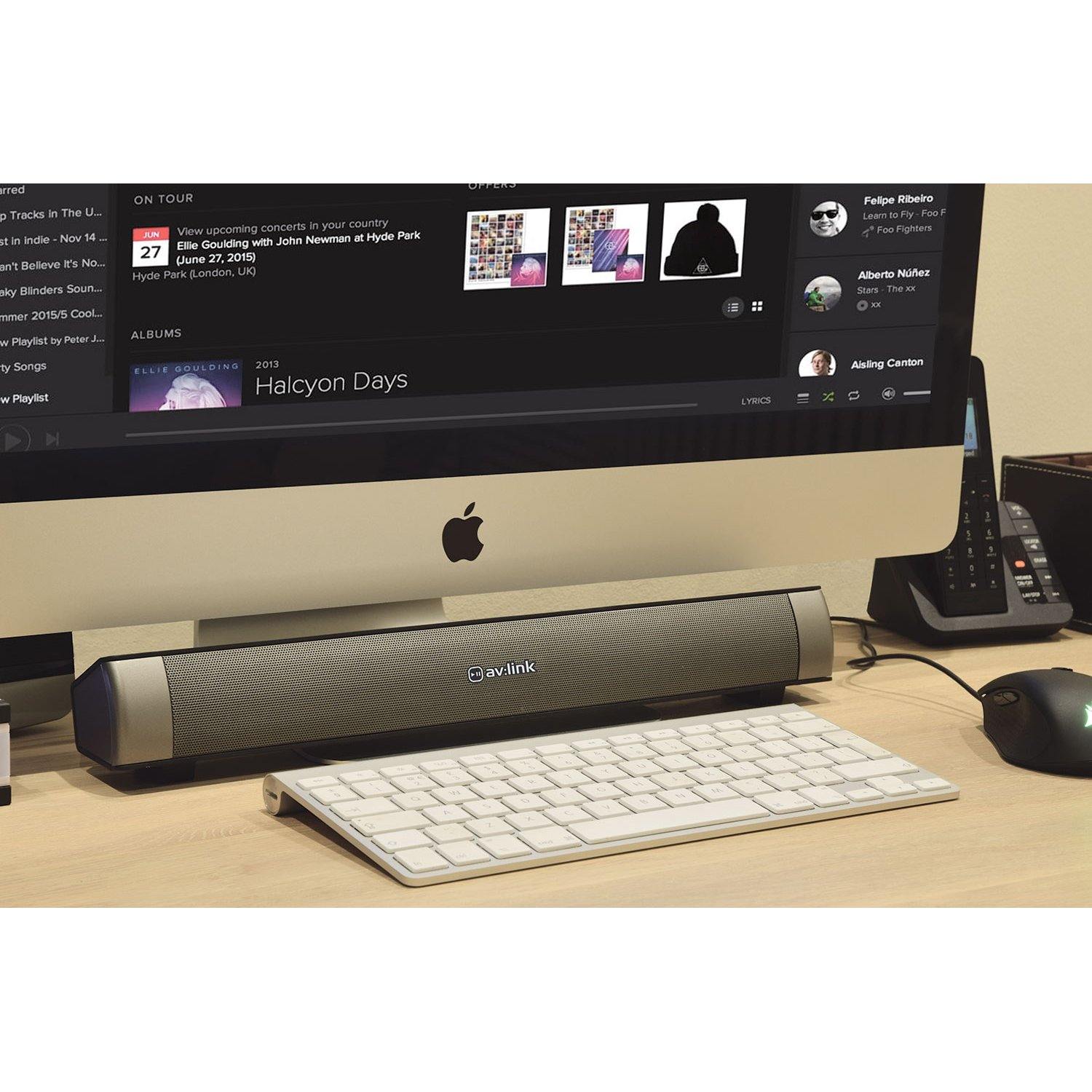 AV:Link Atom: 2.0 Channel Rechargeable Mini Bluetooth Soundbar - DY Pro Audio