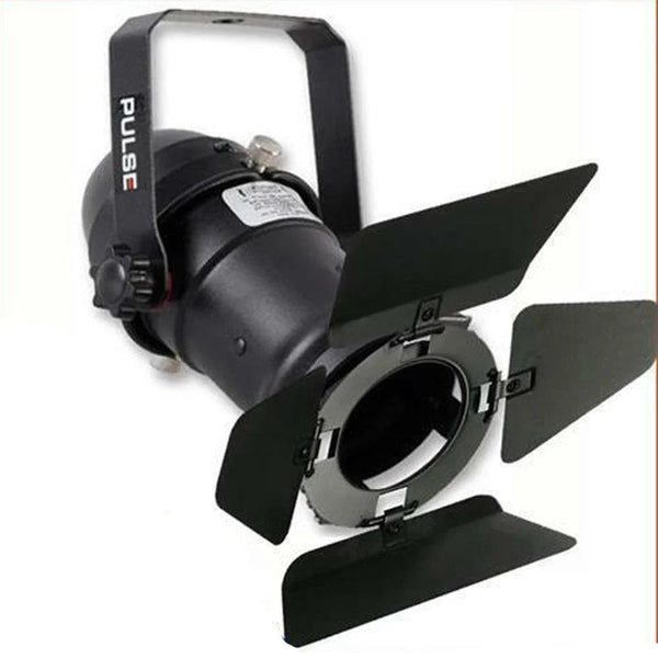Black Pulse PAR16 Birdie Can 230v Parcan Lantern DJ Spotlight WITH BARN DOORS