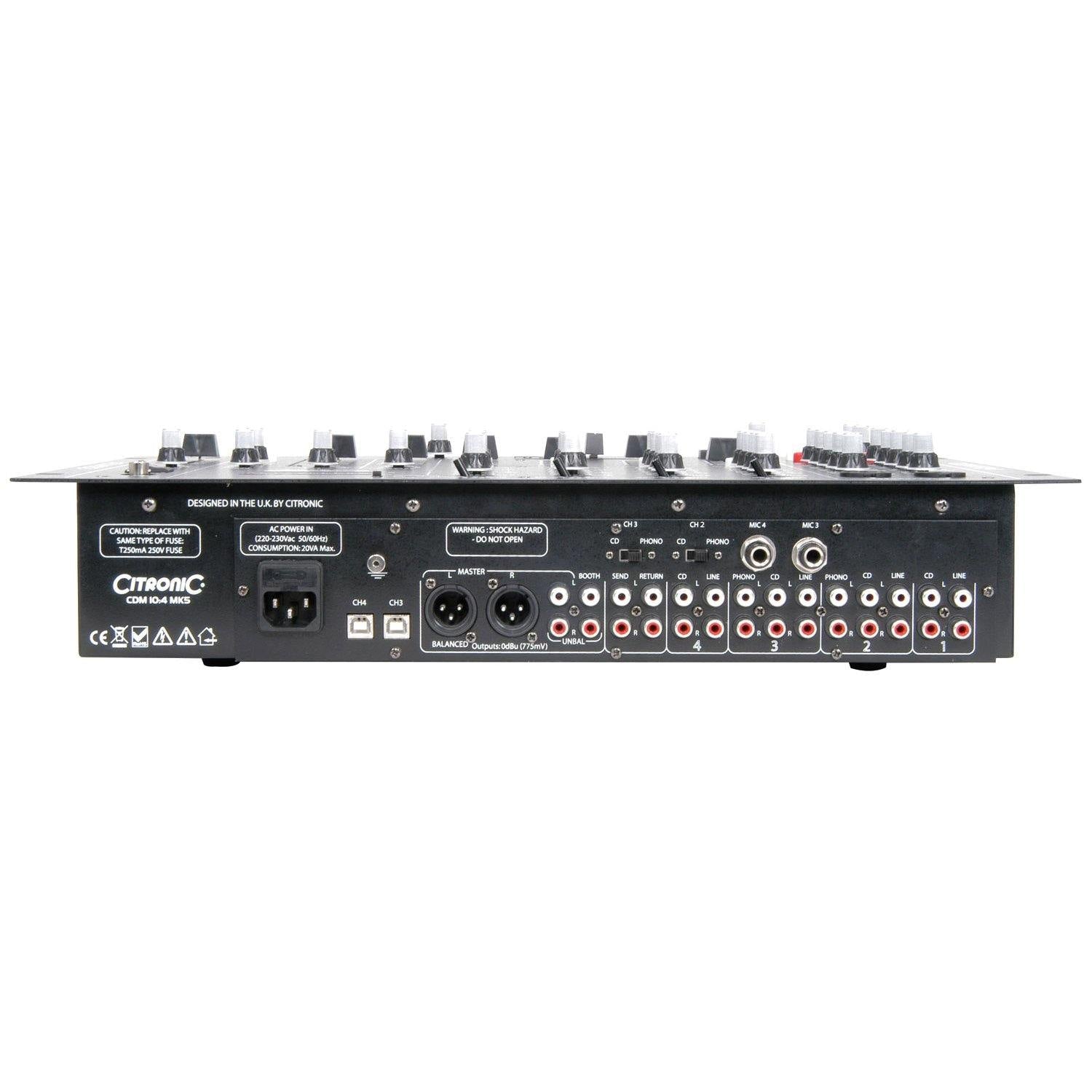 Citronic CDM10:4 MK5 4 Channel USB Mixer - DY Pro Audio