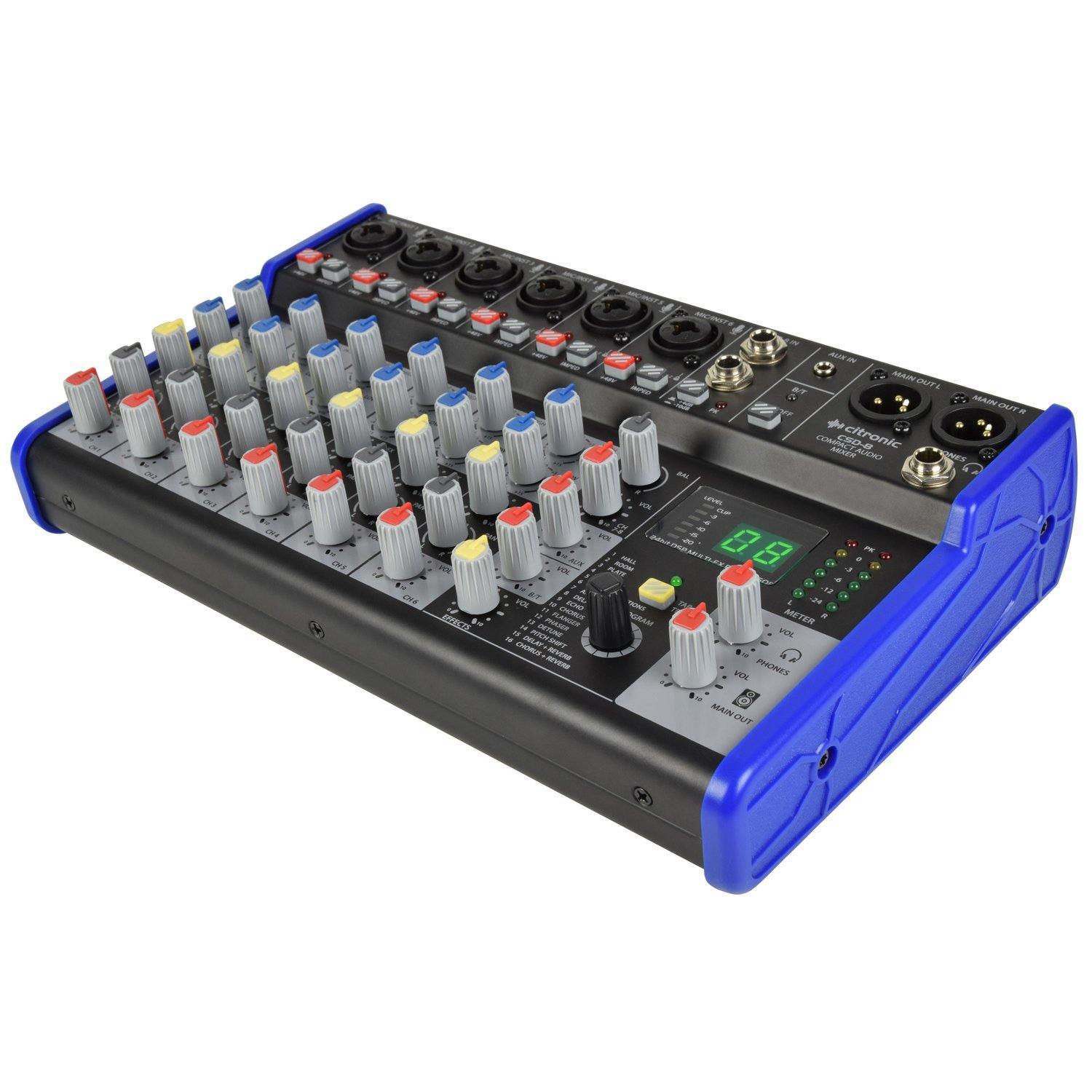 Citronic CSD-8 Compact Mixer with DSP Effects - DY Pro Audio