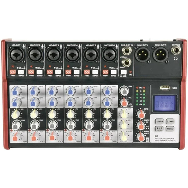 Citronic CSM-8 Compact Mixer Bluetooth Mixing Desk USB Studio Recording - DY Pro Audio