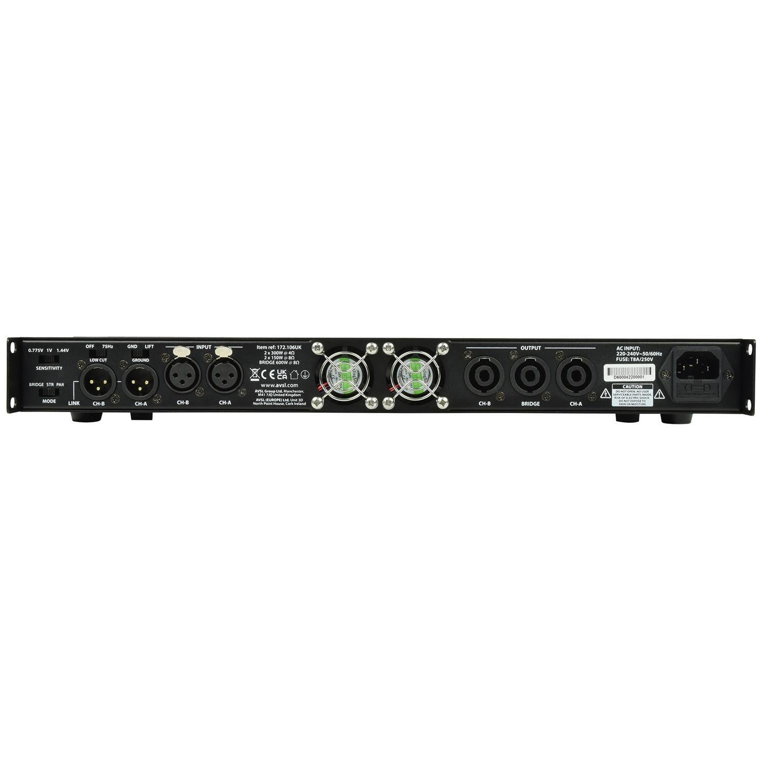 Citronic D600 D-Series Class-D Power Amplifier - DY Pro Audio