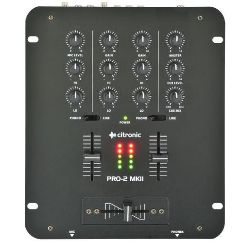 Citronic PRO-2 MKII 2-Channel DJ Mixer - DY Pro Audio