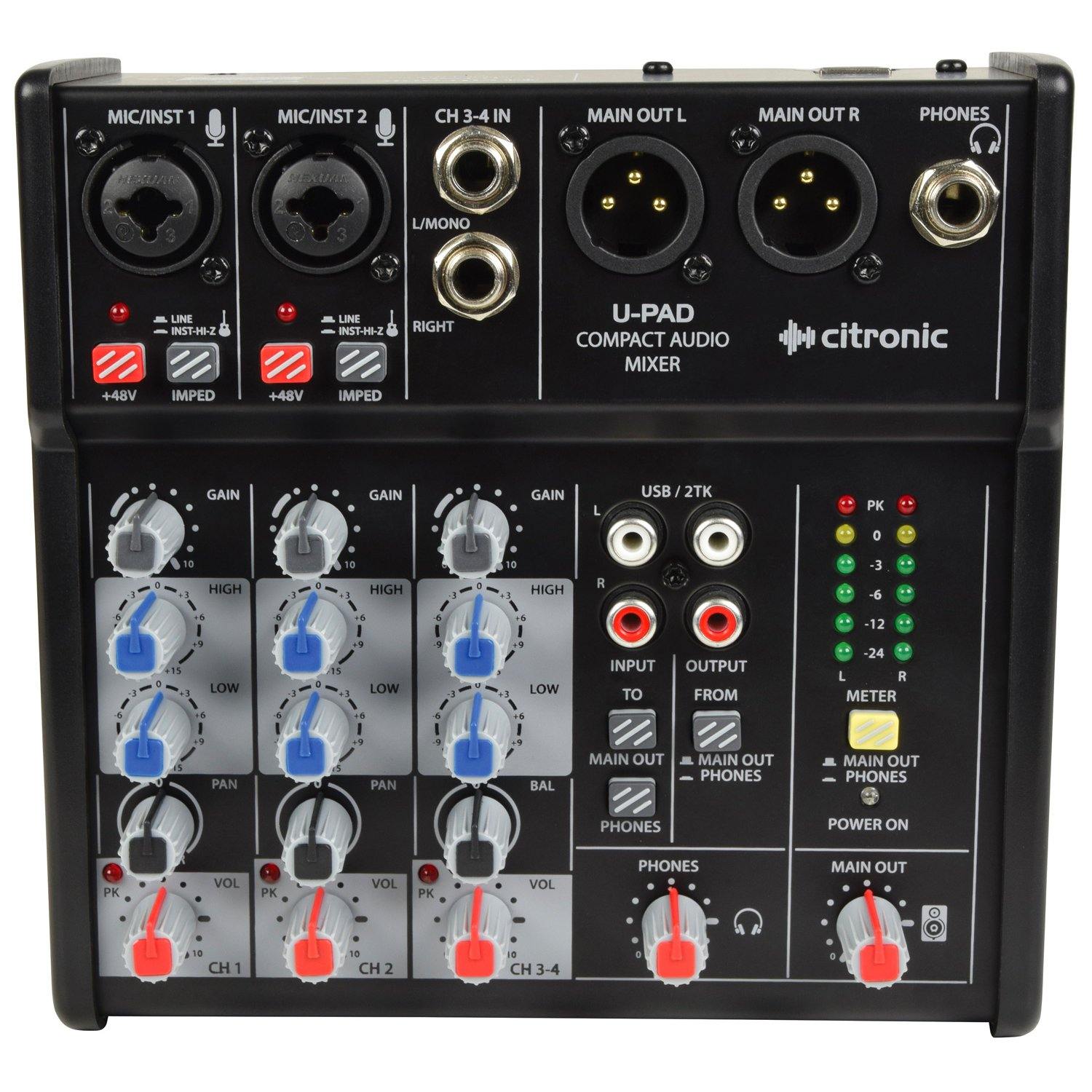 Citronic U-PAD Compact Mixer with USB Interface - DY Pro Audio