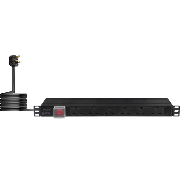 Eagle 1U 6 Way Horizontal Socket 19 Inch Power Distribution Unit
