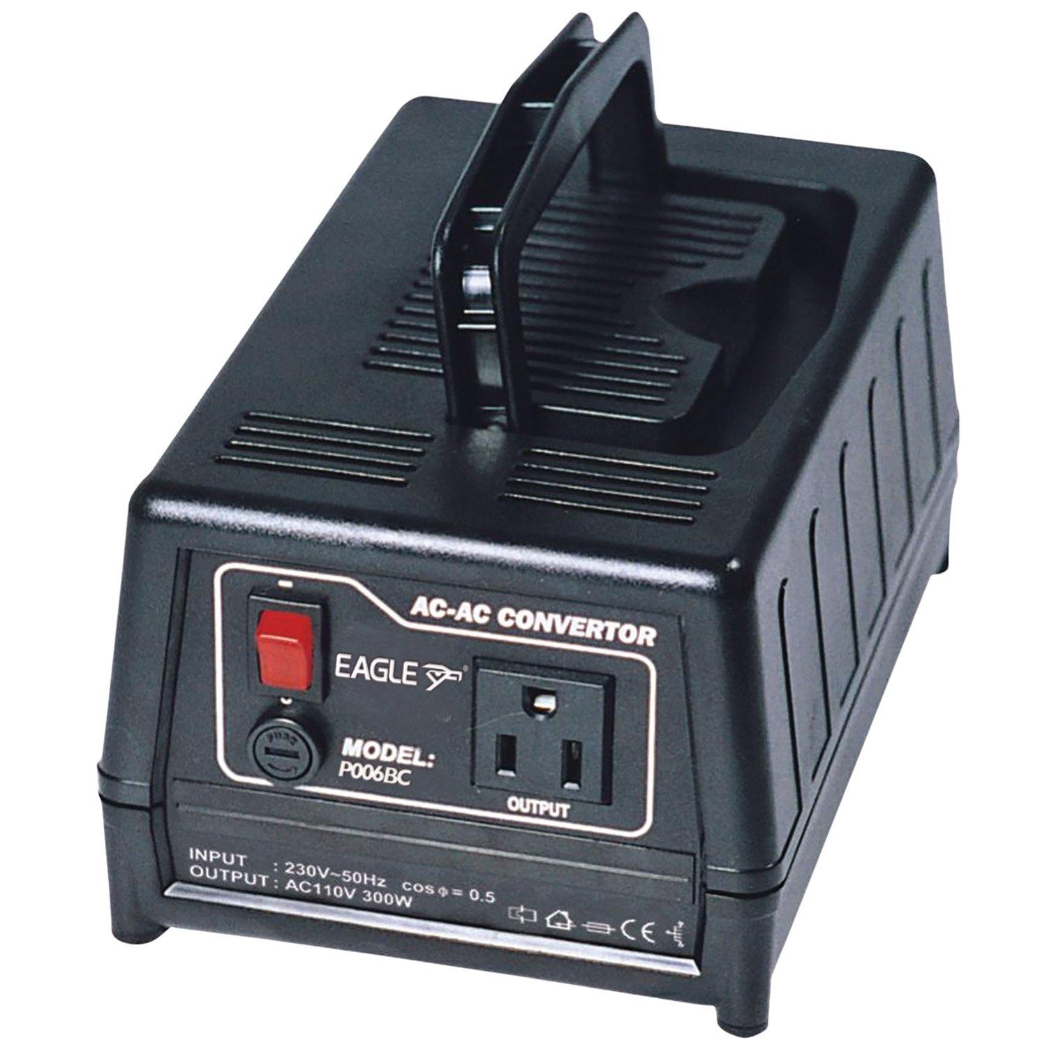 Eagle Step Down Voltage Converter 230/240V to 110/120Vac 300W US To UK Plug - DY Pro Audio