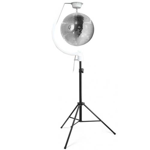 Equinox Curve Mirror Ball Hanging Bracket with Mirror Ball & Stand - DY Pro Audio