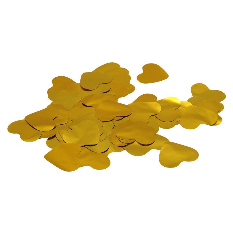 Equinox Loose Confetti Hearts 55mmØ – Metallic Gold 1kg - DY Pro Audio