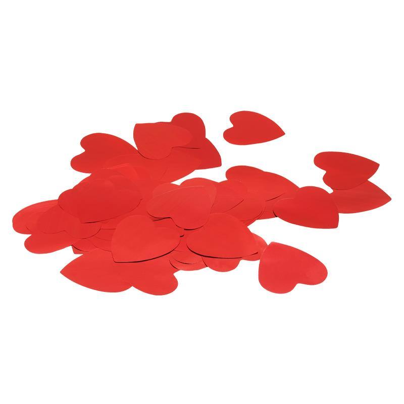 Equinox Loose Confetti Hearts 55mmØ – Metallic Red 1kg - DY Pro Audio