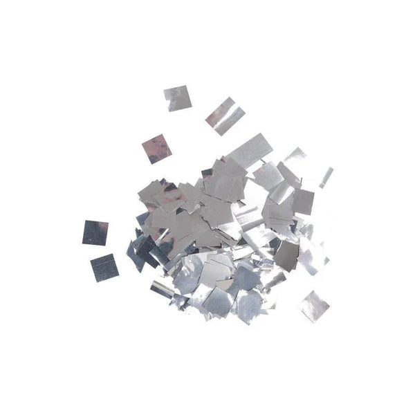 Equinox Loose Confetti Squares 17 x 17mm � Metallic Silver 1kg