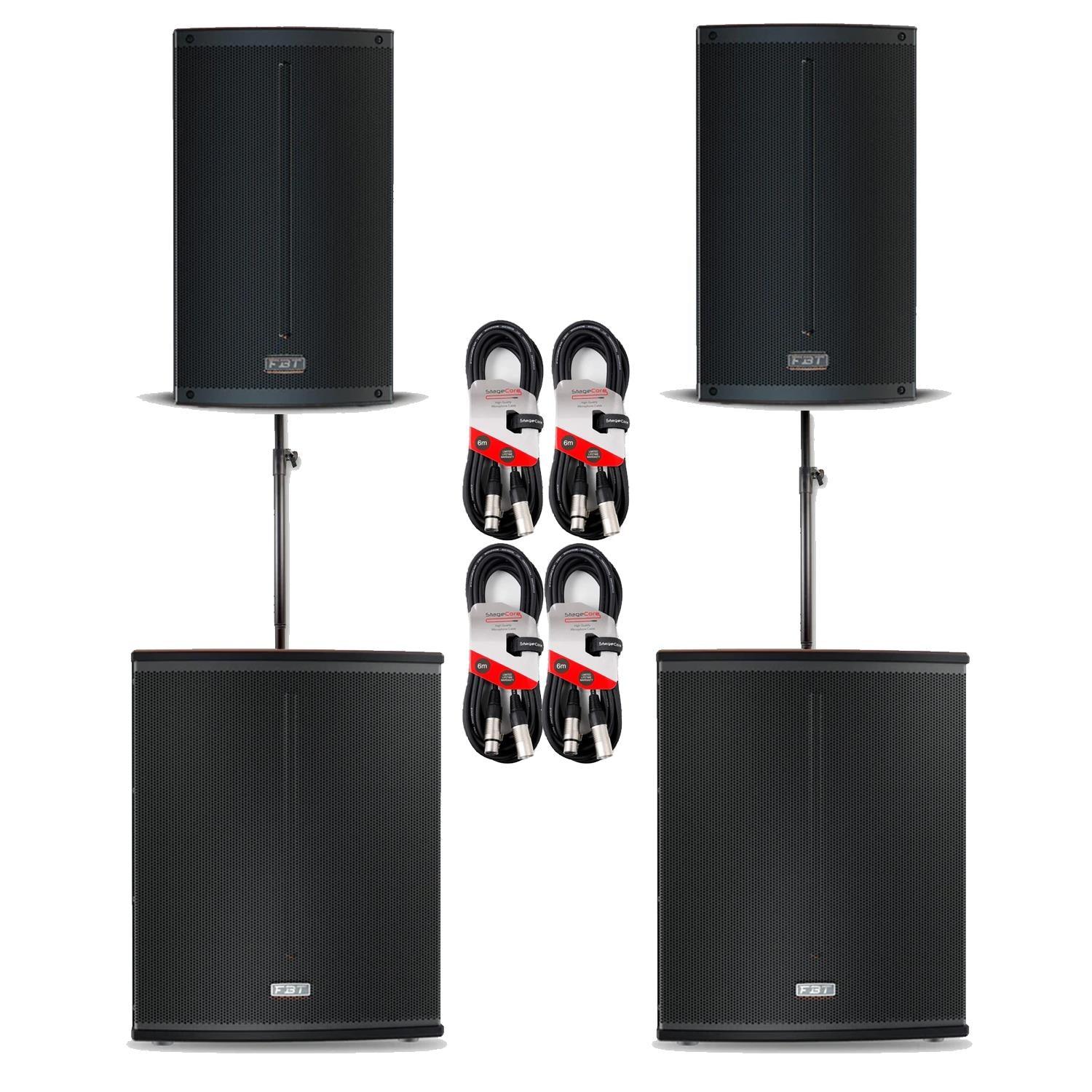 FBT X-Lite 112A & 115SA Speaker System Bundle - DY Pro Audio