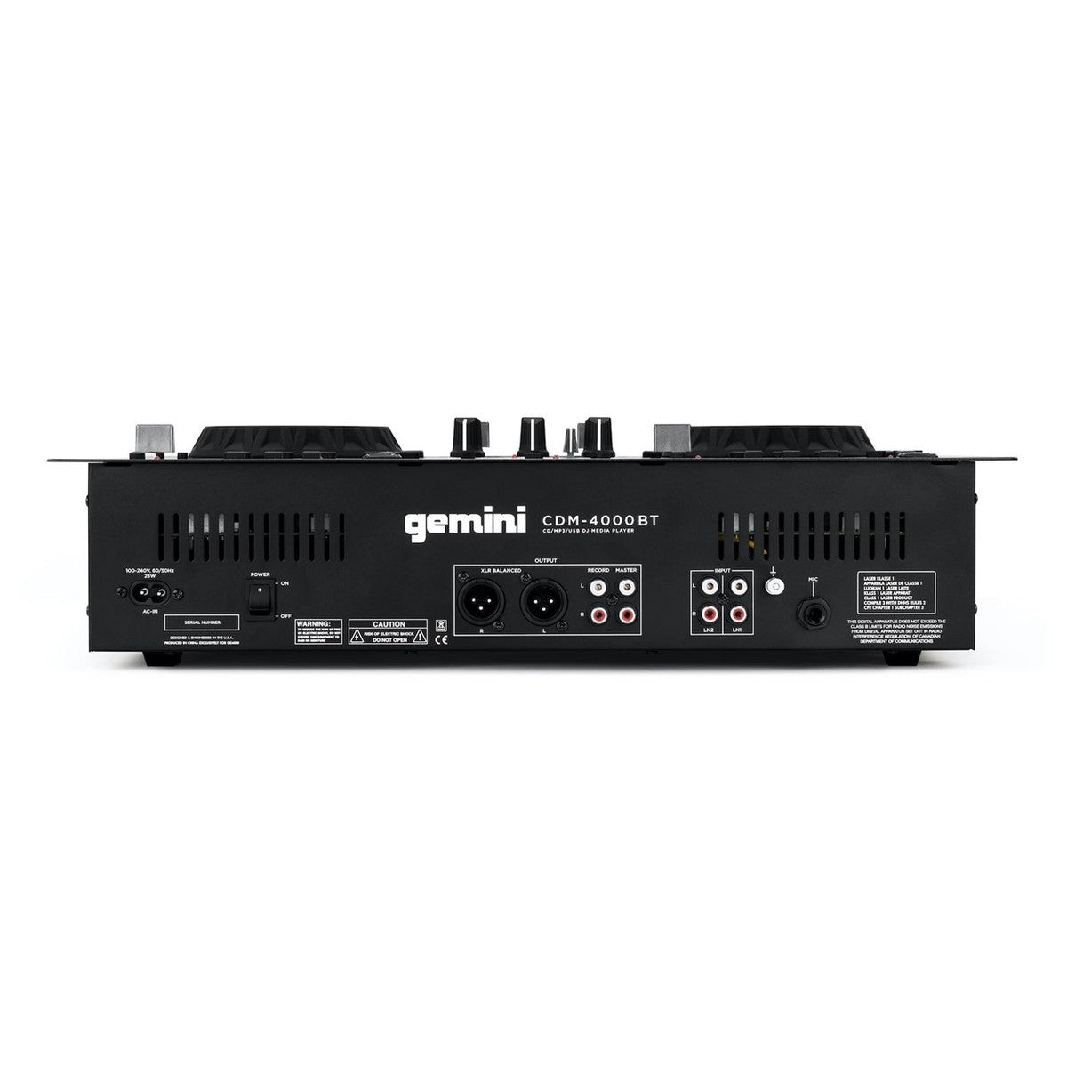 Gemini CDM-4000BT Dual CD Mixer combo with Bluetooth - DY Pro Audio