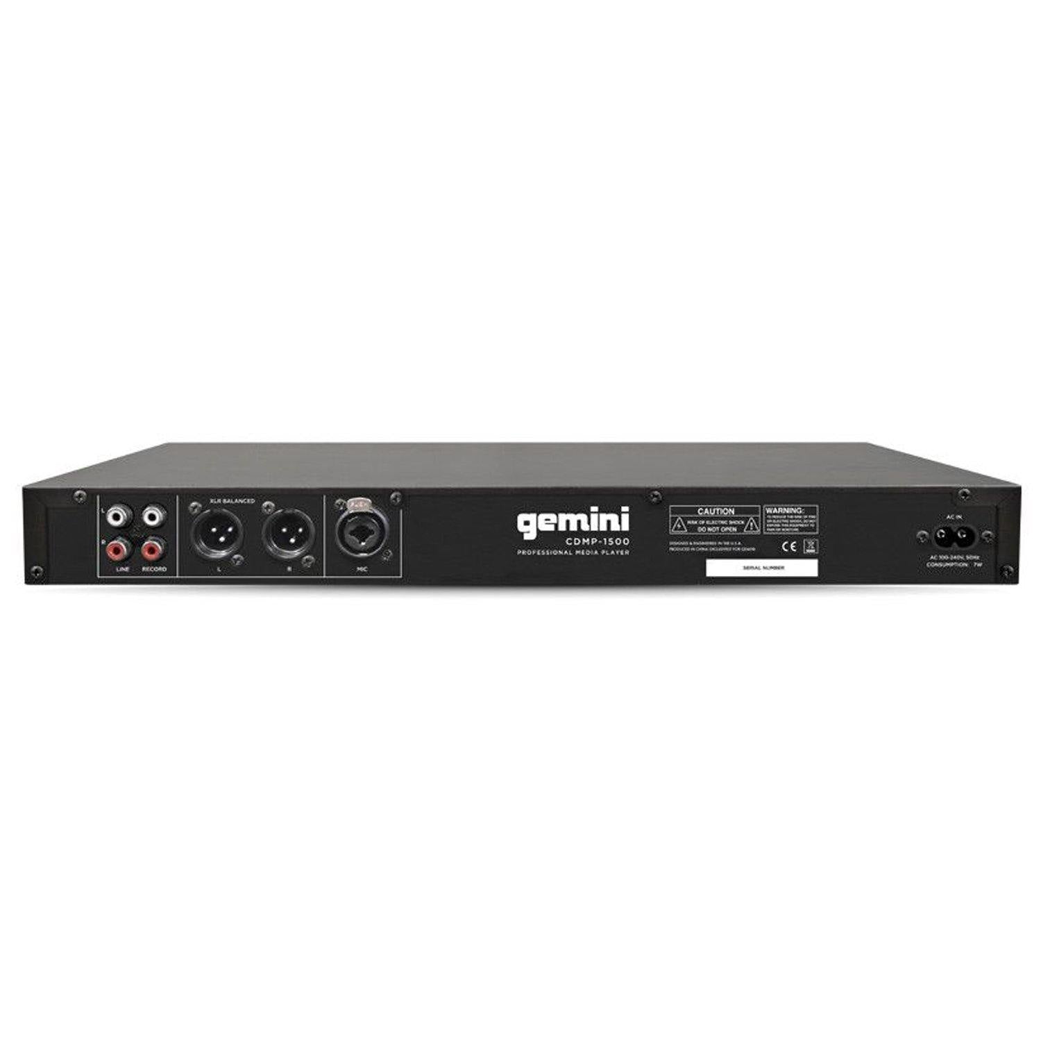 Gemini CDMP-1500 1U Rackable CD and MP3 Player - DY Pro Audio