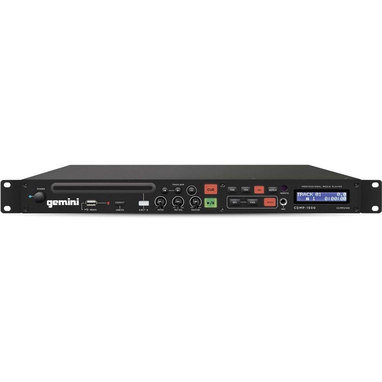 Gemini CDMP-1500 1U Rackable CD and MP3 Player - DY Pro Audio