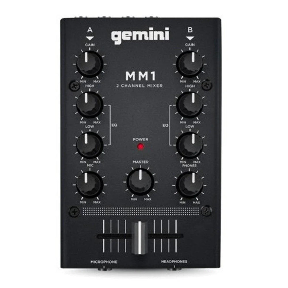 Gemini MM1 2 Channel Compact DJ Mixer - DY Pro Audio