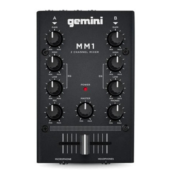 Gemini MM1 2 Channel Compact DJ Mixer - DY Pro Audio
