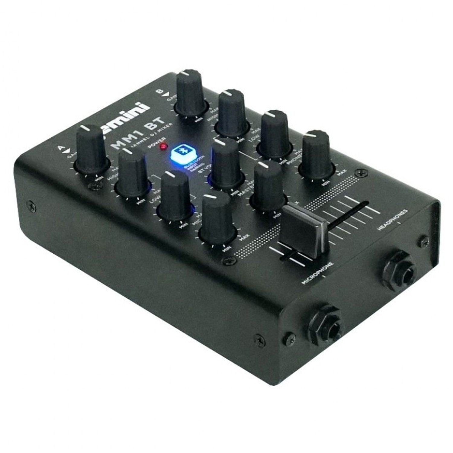 Gemini MM1BT 2-Channel Professional Analog DJ Mixer with Bluetooth - DY Pro Audio