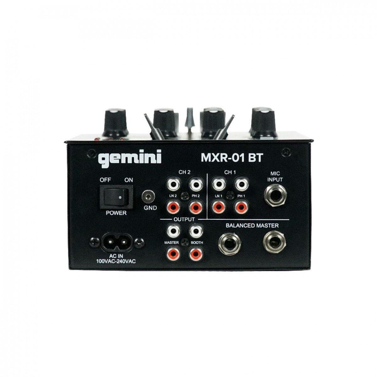 Gemini MXR-01BT 2 Channel DJ Mixer with Bluetooth - DY Pro Audio