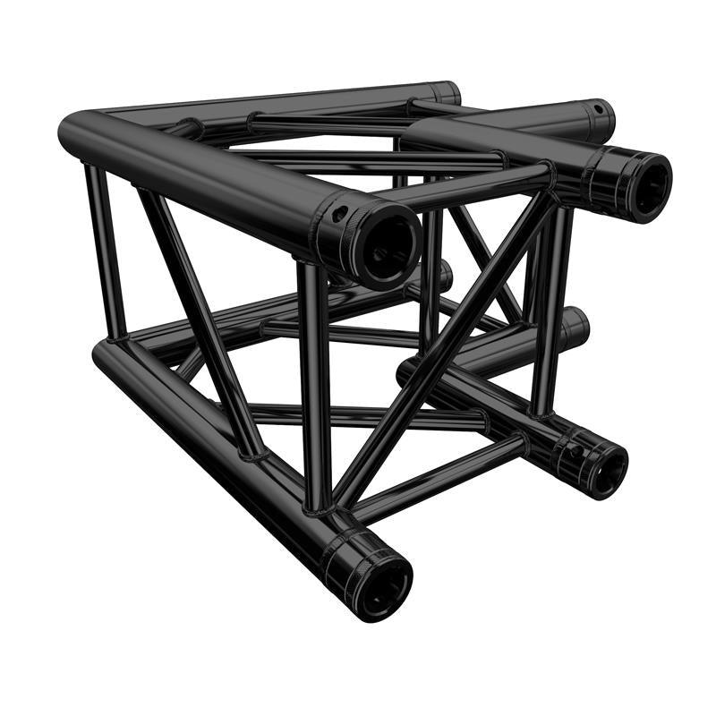 Global Truss F34 PL Stage Black 2 Way 90 Degree Corner (4121-21PL-B) - DY Pro Audio