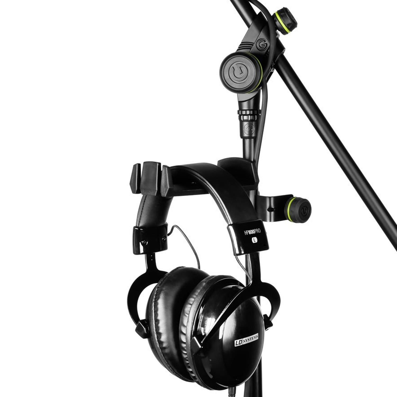 Gravity HP HMS 01 B Microphone Stand Headphones Hanger - DY Pro Audio