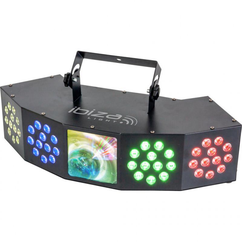 Ibiza Combi-FX4 Wash Moonflower Strobe LED DJ Disco 3-in-1 Lighting Effect - DY Pro Audio