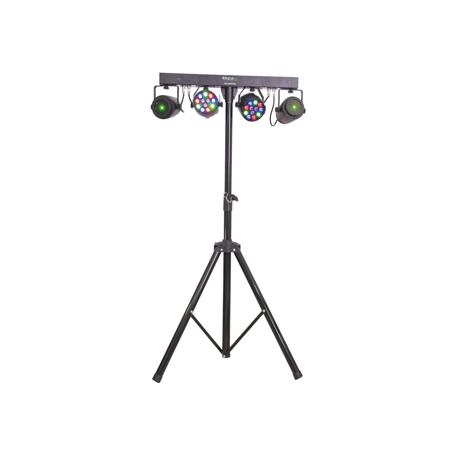 Ibiza DJLIGHT65 Light Stand with Par Cans & Lasers - DY Pro Audio