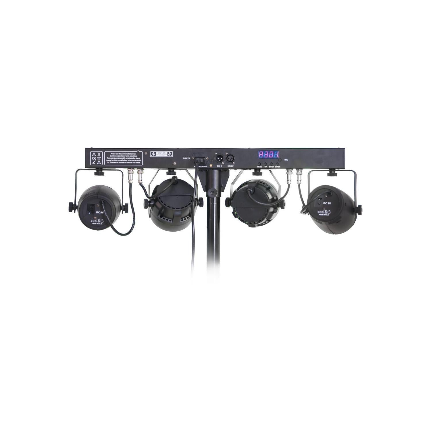 Ibiza DJLIGHT65 Light Stand with Par Cans & Lasers - DY Pro Audio
