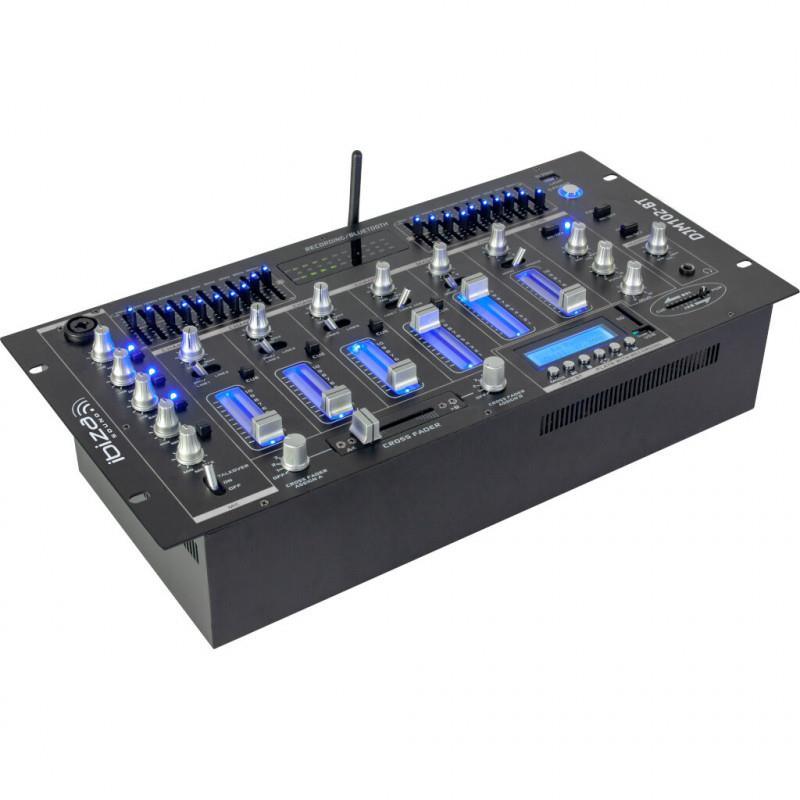 Ibiza DJM102-BT 6 Channel Mixer with USB, Bluetooth - DY Pro Audio