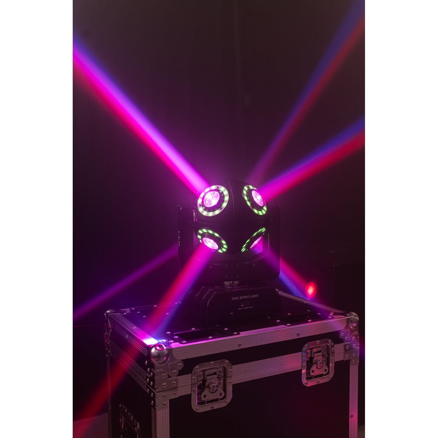 Ibiza SATURNE 8 x 10w 4 in 1 RGBW Moving Head - DY Pro Audio